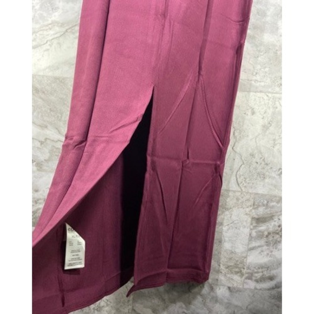 Edited by Remi Bader Burgundy Ribbed Cutout Maxi Dress Women's XL NWT - Picture 9 of 15